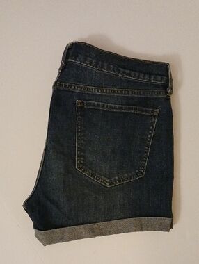 Old Navy Dark Blue Rolled-Hem Denim Shorts